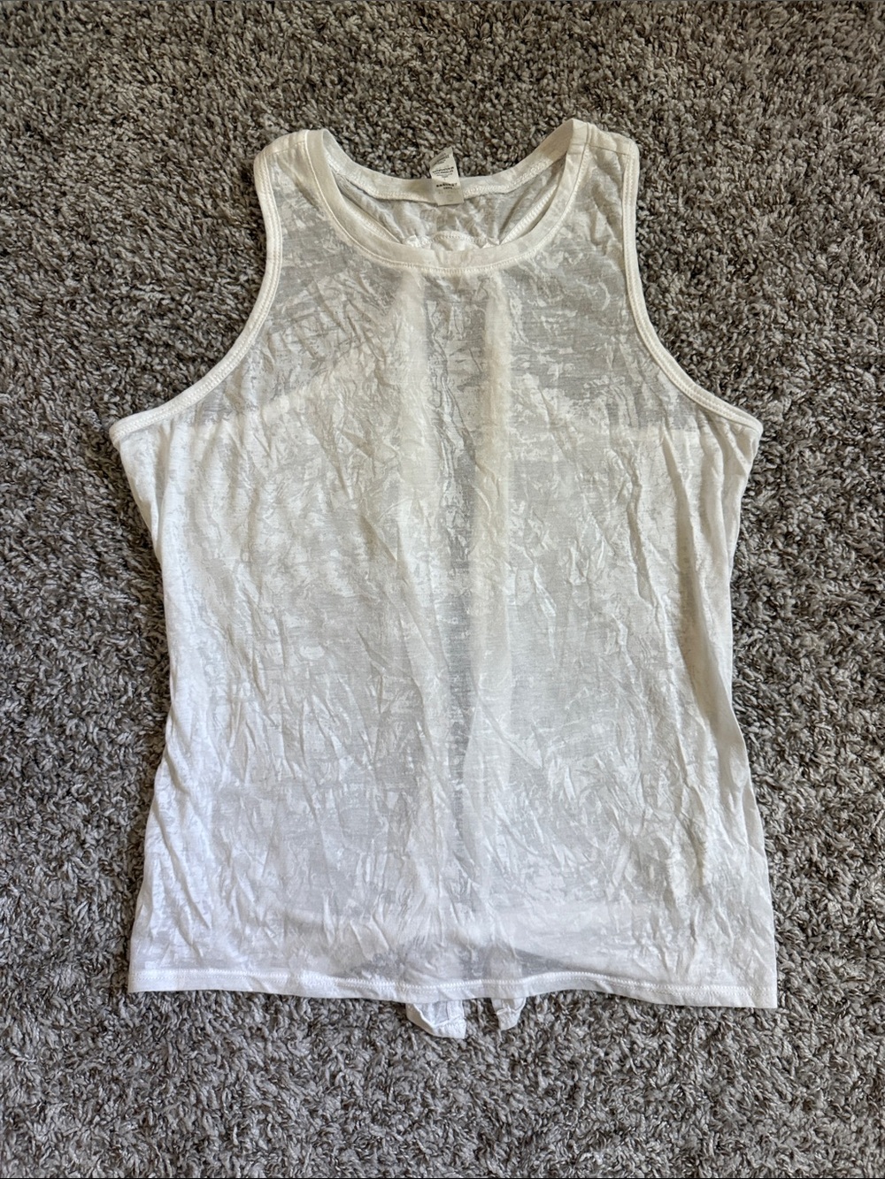 White Sleeveless Tank Top